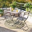 HESPERIDE - Chaise de jardin empilable Greensboro café - vignette