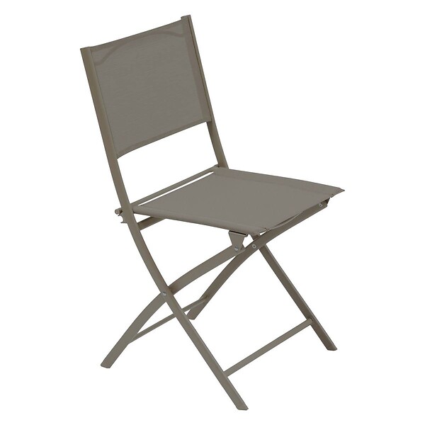 HESPERIDE - Lot de 4 Chaises de jardin Modula pliables noisette - large