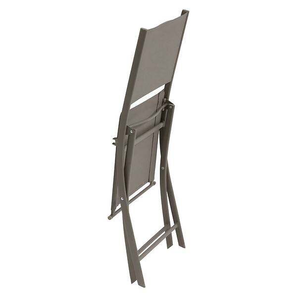 HESPERIDE - Lot de 4 Chaises de jardin Modula pliables noisette - large