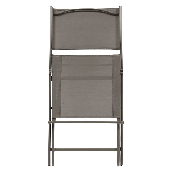 HESPERIDE - Lot de 4 Chaises de jardin Modula pliables noisette - large