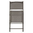 HESPERIDE - Lot de 4 Chaises de jardin Modula pliables noisette - vignette