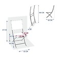 HESPERIDE - Lot de 4 Chaises de jardin Modula pliables noisette - vignette