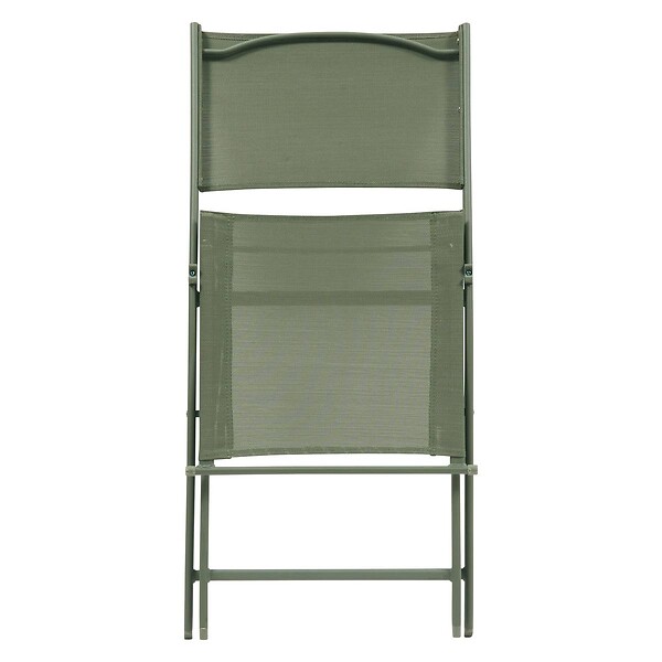 HESPERIDE - Lot de 4 chaises de jardin Modula pliables vert laurier - large