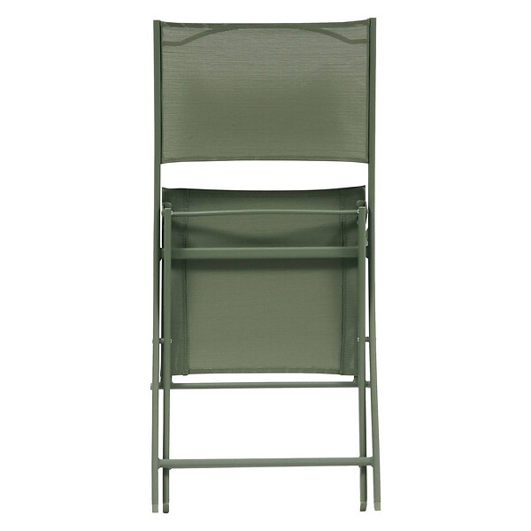 HESPERIDE - Lot de 4 chaises de jardin Modula pliables vert laurier - large