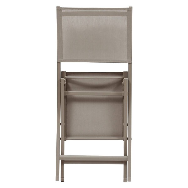 HESPERIDE - Lot de 4 Chaises de jardin Essentia pliables noisette - large