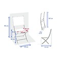 HESPERIDE - Lot de 4 Chaises de jardin Essentia pliables noisette - vignette