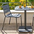 HESPERIDE - Chaise de jardin empilable Alegoria gris graphite - vignette