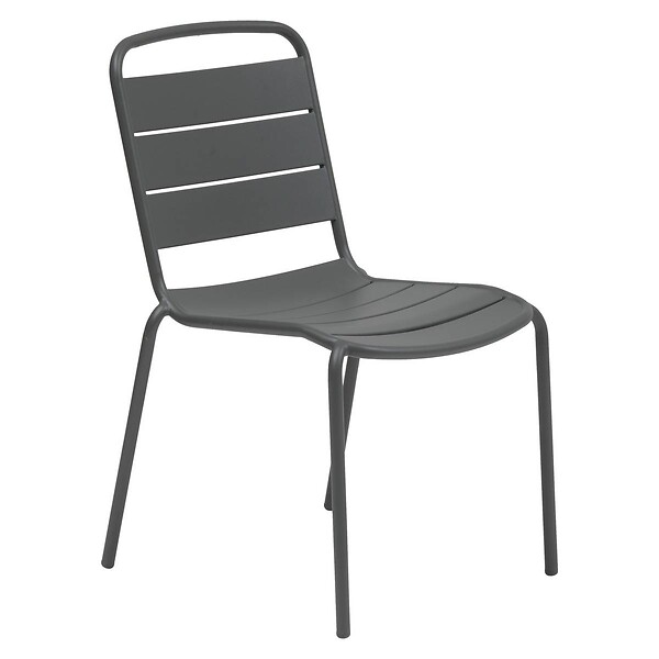 HESPERIDE - Chaise de jardin empilable Alegoria gris graphite - large