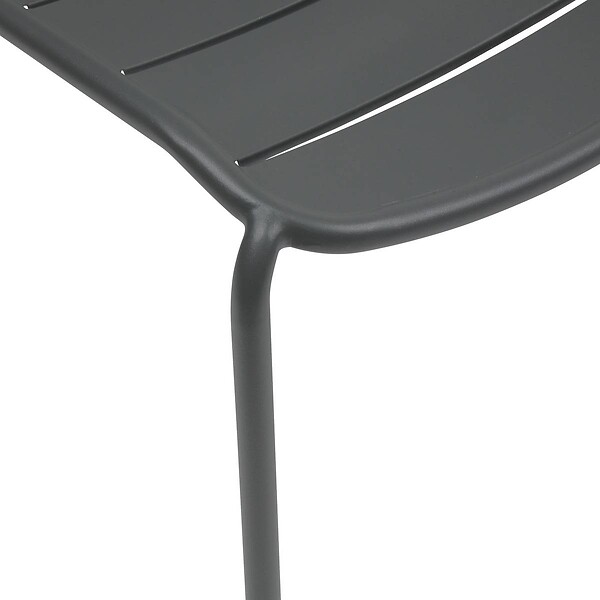 HESPERIDE - Chaise de jardin empilable Alegoria gris graphite - large