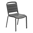 HESPERIDE - Chaise de jardin empilable Alegoria gris graphite - vignette