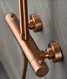 IMEX - Colonne de douche thermostatique - Monza - Diamètre tête de douche : 300 mm - Coloris: or brossé- réf : BTM039/OC-Ø300 - IMEX - vignette