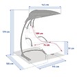 HESPERIDE - Transat Meoria 175x112x196cm argile - vignette