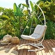 HESPERIDE - Fauteuil oeuf Dilmau 105x74x144cm argile - vignette