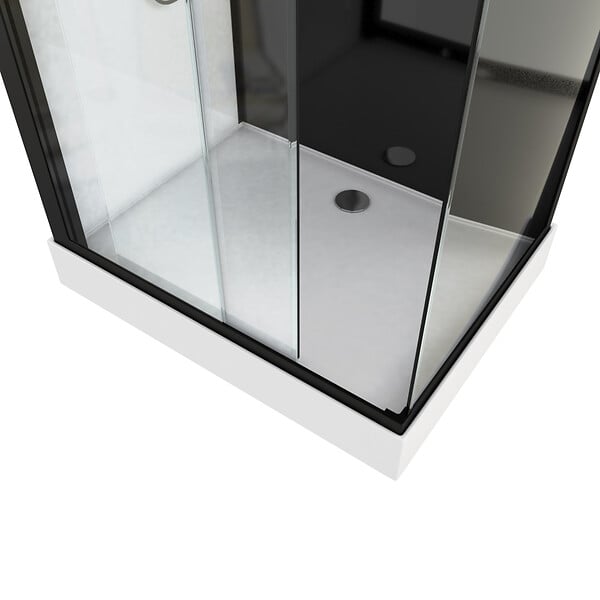 AURLANE - Cabine de douche 110x80x215cm - Verre Trempé - Mitigeur Chrome - DUALITY 3 RECTANGLE - large