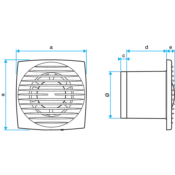 ALDES - Extracteur DESIGN 125 P - 9,3W - 115m3/h - 31dB - Blanc - large