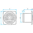 ALDES - Extracteur DESIGN 125 P - 9,3W - 115m3/h - 31dB - Blanc - vignette