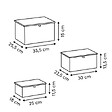 5 FIVE SIMPLY SMART - Lot de 3 paniers Stemy L25/30/33,5cm marron et beige - vignette