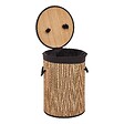 5 FIVE SIMPLY SMART - Panier à linge Stemy 48L noir et beige - vignette