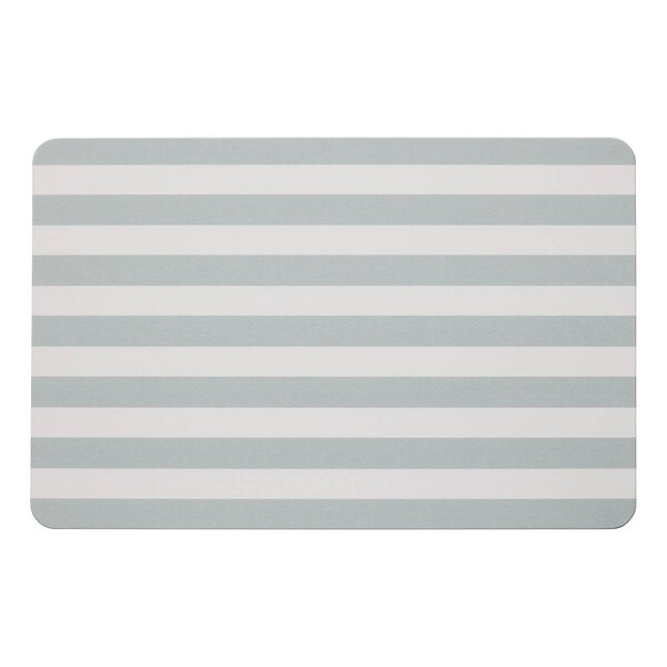 5 FIVE SIMPLY SMART - Tapis de bain Strio 39x60cm rayures vert céladon en diatomite - large