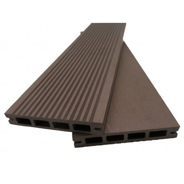 MCCOVER - PACK 4 m² lame de terrasse composite Prima + ACCESSOIRES 2200mm Chocolat, ep.19 mm, l.12 cm, L.220 cm - large
