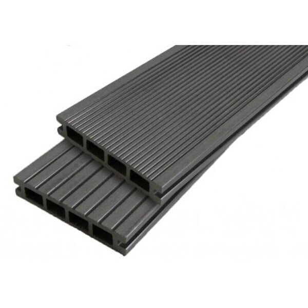 MCCOVER - PACK 15m² lame de terrasse composite Dual + ACCESSOIRES 3600mm Gris anthracite, ep.25mm, l.14 cm, L.360 cm - large