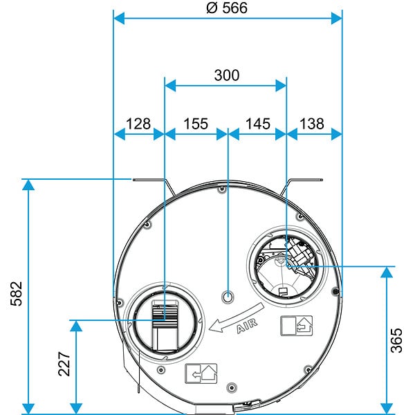 ALDES - Chauffe-eau thermodynamique monobloc B100-FAN T.Flow Nano Aldes - 100L - 2/3 personnes - Vertical mur ou trépied - 1500W - large