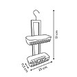 5 FIVE SIMPLY SMART - Etagère de douche Natureo 2 niveaux bois et blanc - vignette