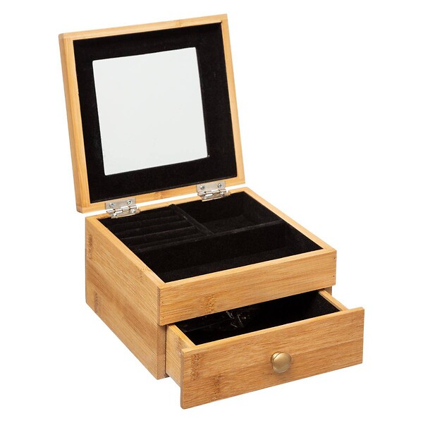 5 FIVE SIMPLY SMART - Petite boîte à bijoux avec miroir bambou - large