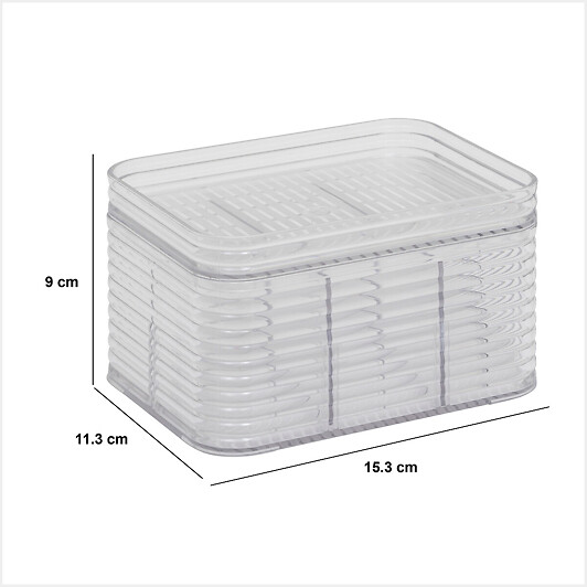 5 FIVE SIMPLY SMART - Organisateur "Plastor" 6 compartiments 15,3x9cm - large
