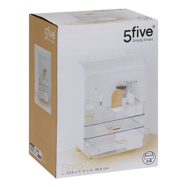 5 FIVE SIMPLY SMART - Organiseur Sara L8,9cm blanc - large