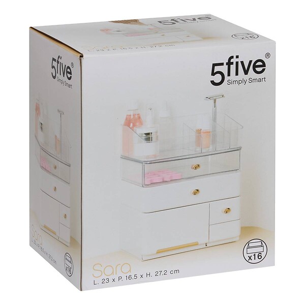 5 FIVE SIMPLY SMART - Organiseur Sara L23cm blanc - large