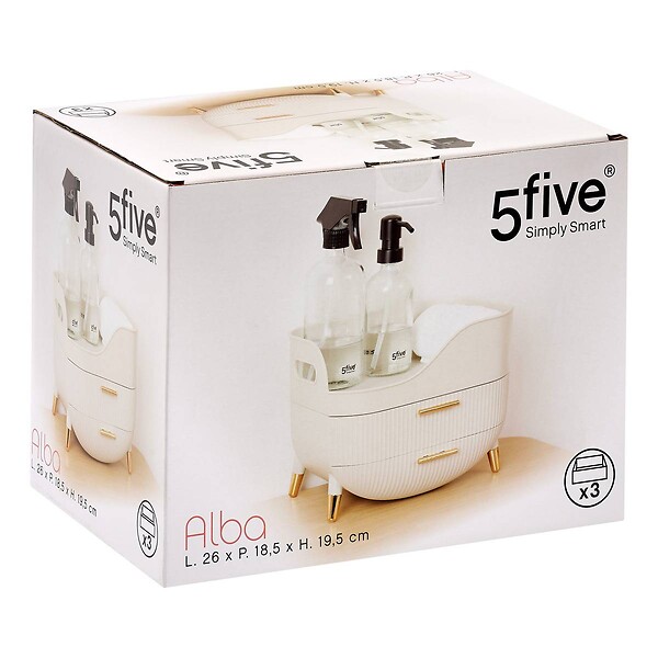 5 FIVE SIMPLY SMART - Organiseur Alba beige L26cm - large