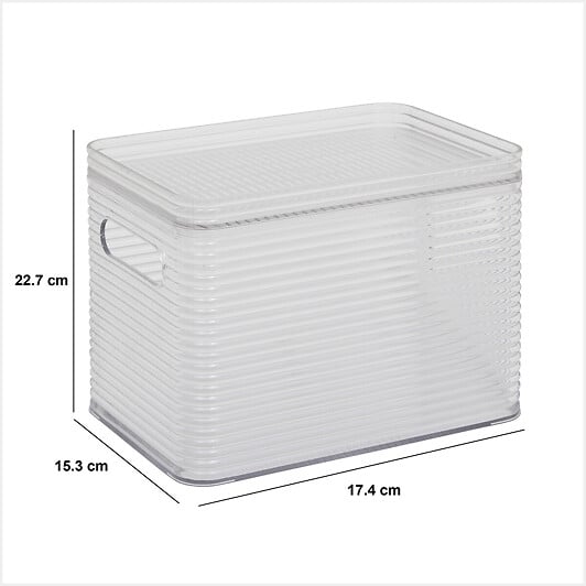 5 FIVE SIMPLY SMART - Boîte de rangement "Plastor" gris 4,5L - large