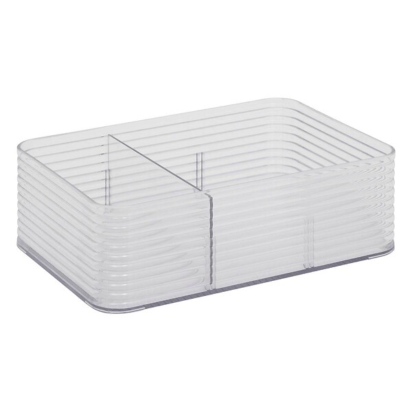 5 FIVE SIMPLY SMART - Organisateur "Plastor" 3 compartiments gris 22,5x15,3cm - large