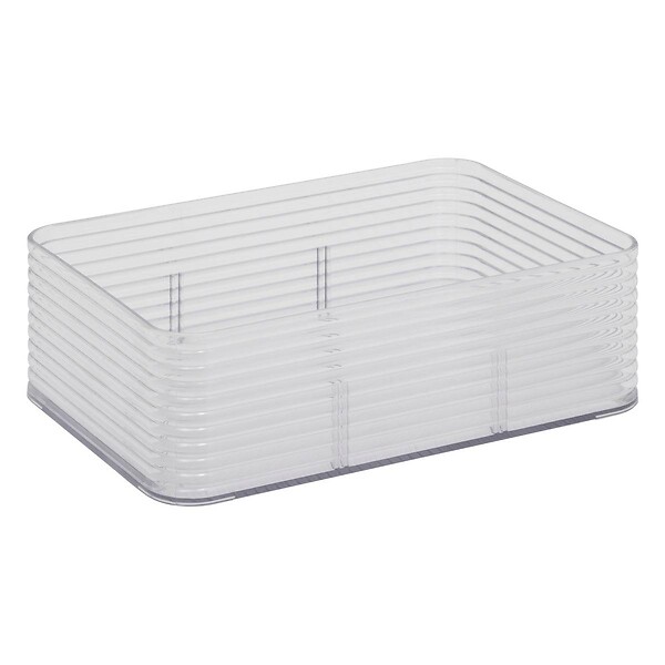 5 FIVE SIMPLY SMART - Organisateur "Plastor" 3 compartiments gris 22,5x15,3cm - large