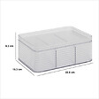 5 FIVE SIMPLY SMART - Organisateur "Plastor" 3 compartiments gris 22,5x15,3cm - vignette