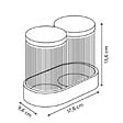 5 FIVE SIMPLY SMART - Lot de 2 organiseurs en verre avec support liège - vignette