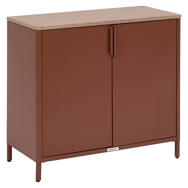 HESPERIDE - Buffet de jardin Ironia en acier galvanisé acajou - large