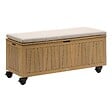 HESPERIDE - Coffre de rangement 210L avec assise Lodgia beige acacia - vignette