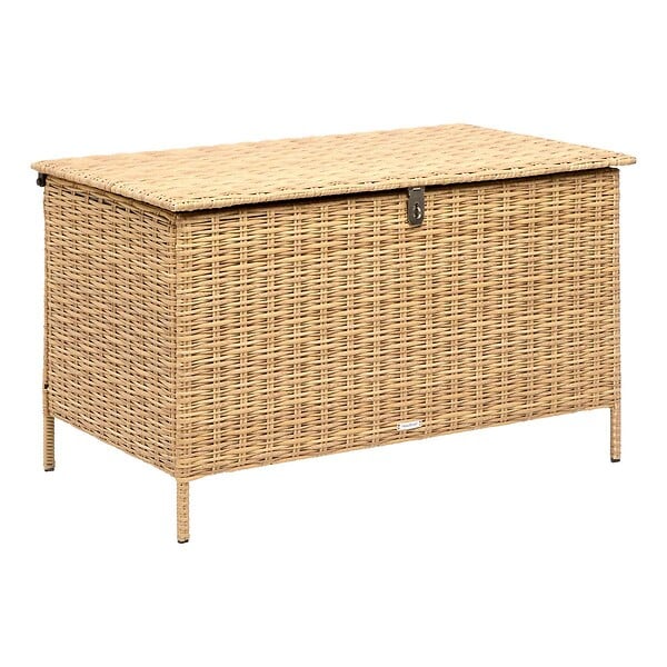 HESPERIDE - Coffre de rangement 300L Bayana savana en résine tressée - large