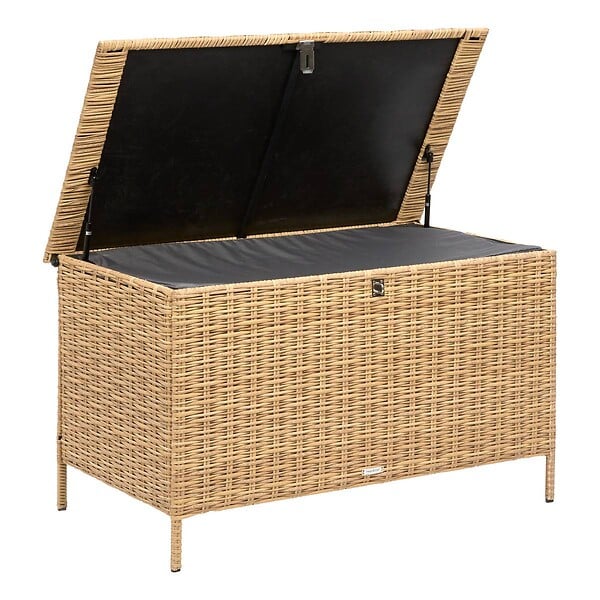 HESPERIDE - Coffre de rangement 300L Bayana savana en résine tressée - large