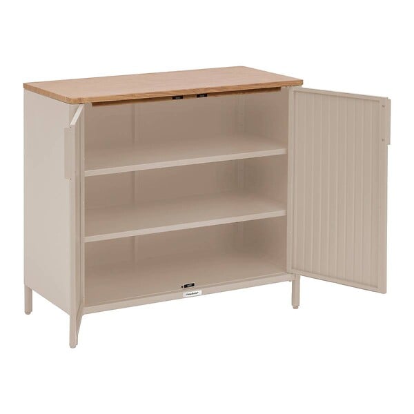 HESPERIDE - Buffet de jardin Ironia en acier galvanisé argile et lin - large