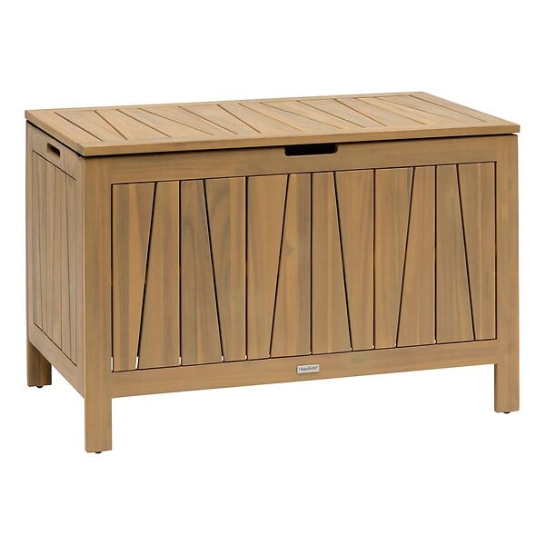 HESPERIDE - Coffre de rangement 165L Lodgia beige acacia - large
