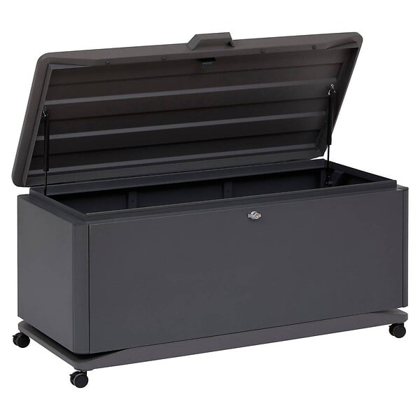 HESPERIDE - Coffre de rangement 450L Alumia gris graphite en aluminium - large