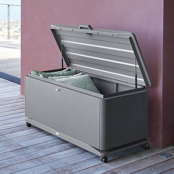 HESPERIDE - Coffre de rangement 450L Alumia gris graphite en aluminium - large