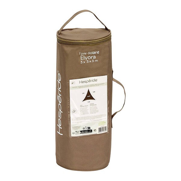 HESPERIDE - Voile d'ombrage Elyora 3x3x3m café - large