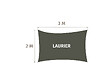HESPERIDE - Voile d'ombrage solaire rectangulaire Elyora Laurier - 3 x 2 m - Hespéride - vignette