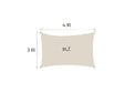 HESPERIDE - Voile d'ombrage solaire rectangulaire Elyora Blé - 4 x 3 m - Hespéride - vignette