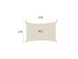 HESPERIDE - Voile d'ombrage solaire rectangulaire Elyora Blé - 3 x 2 m - Hespéride - vignette