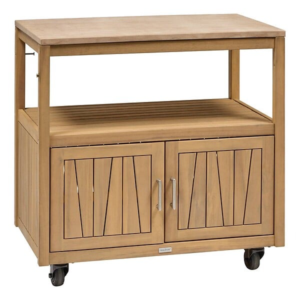 HESPERIDE - Module de cuisine d'été Lodgia 2 portes 50x87cm bois d'acacia - large